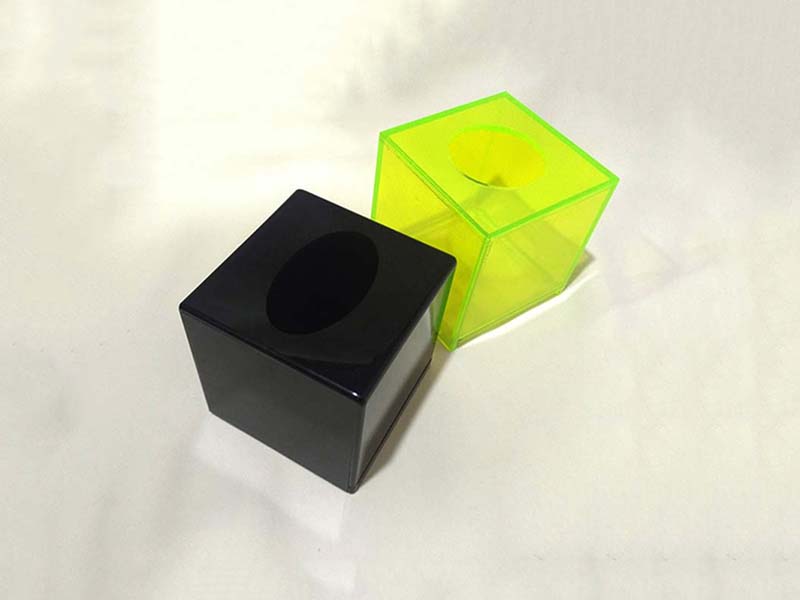 方形黑色亞克力紙巾盒廠家定制